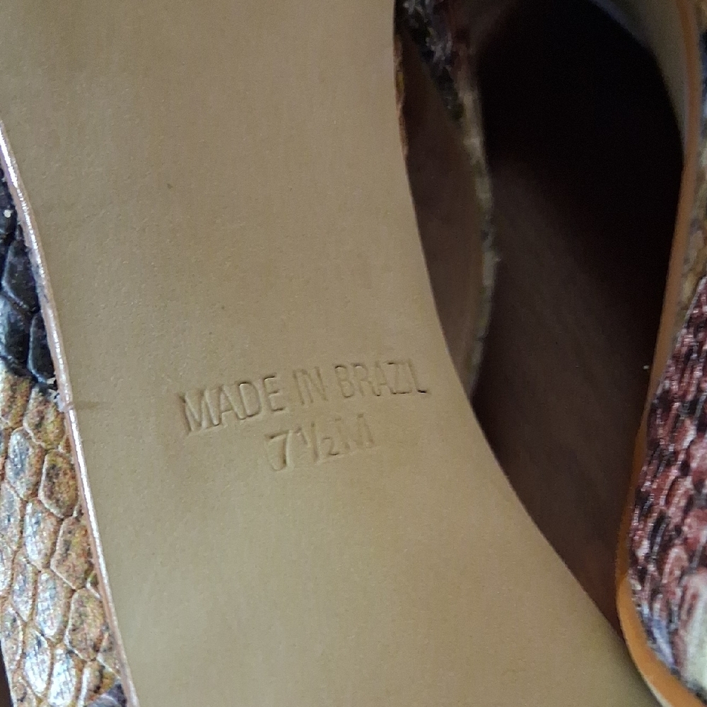 Steve Madden DOLLY/DOLL01S1. Multicolor Snakeskin Heels. 7 1/2M. Made In Brazil. - Picture 11 of 14